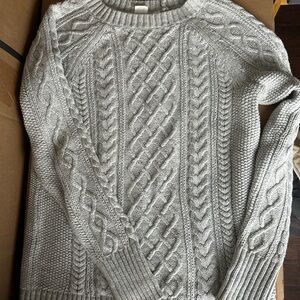 Gap Gray Cable Sweater
